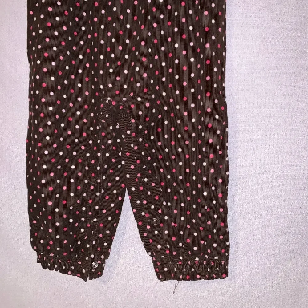 Gymboree 18-24 Brown Polka Dot Pant Romper